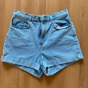 American Apparel High Waist Denim Shorts